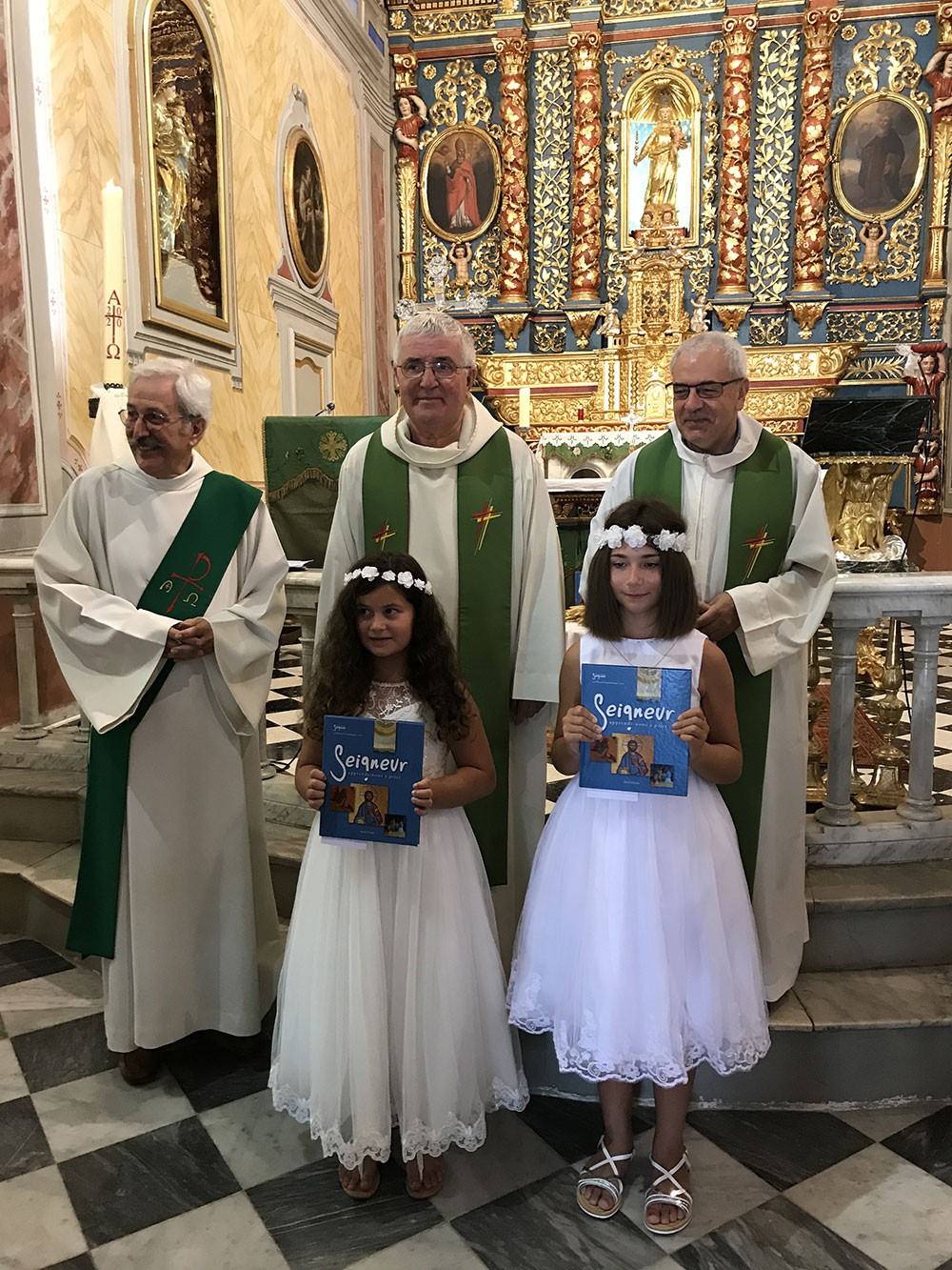 1ère communion d'Aurélie et de Chiara, le 23 août 2020